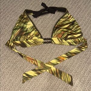 NWOT Lucky Brand Multicolor Halter Bikini Top Small